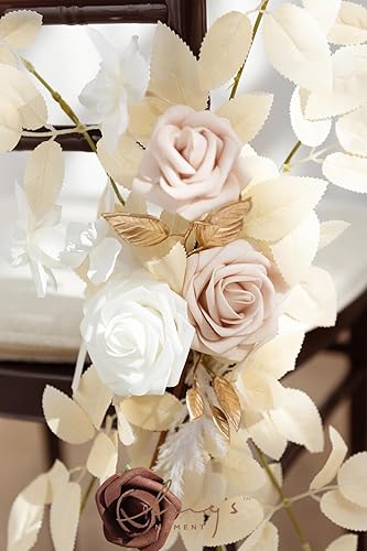 Miniatura 3 de Ling's Moment Flores artificiales para decoración floral de ceremonia de boda 7