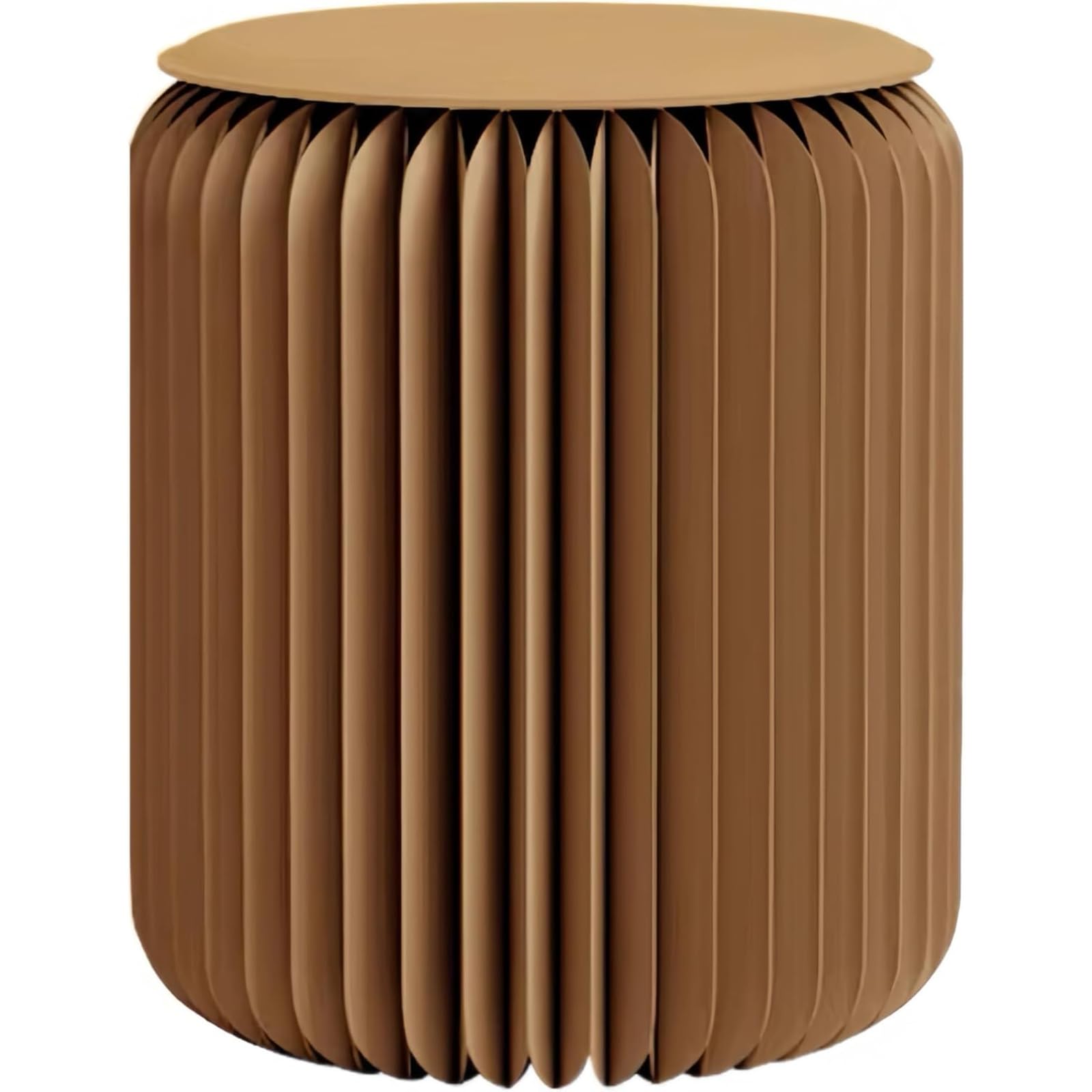 Taburete Plegable De Papel, Mueble Moderno Para El Hogar, Capacidad De Carga De 100 Kg, Diseño De Panal De Abeja De Papel Kraft Ecológico, Para Sala De Estar, Plegable Hasta 3 Cm(32*30cm,Brown)