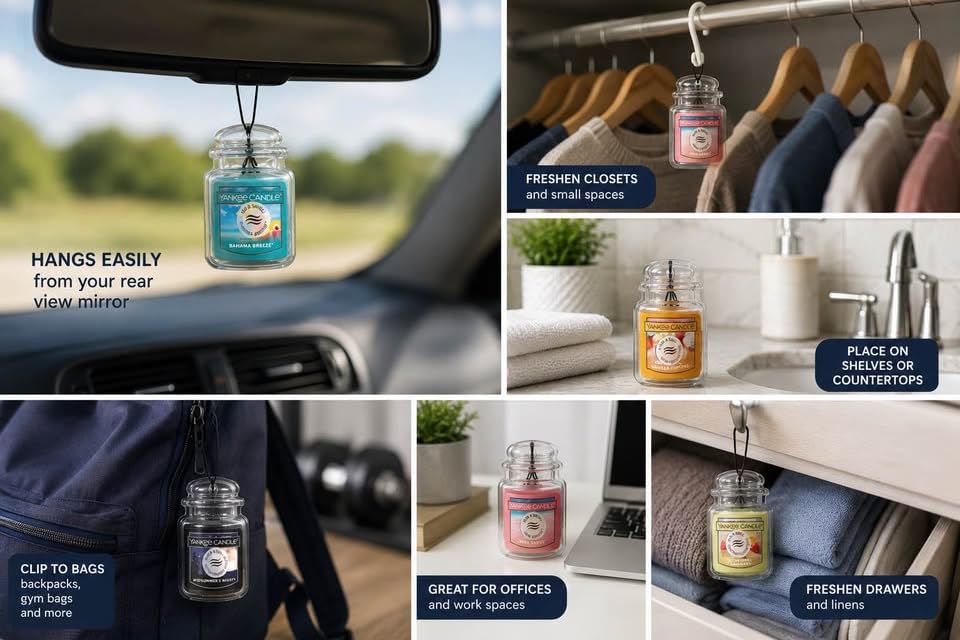 Yankee Candle Car Jar Ultimate Multipack, 5 Air Fresheners thumbnail 3