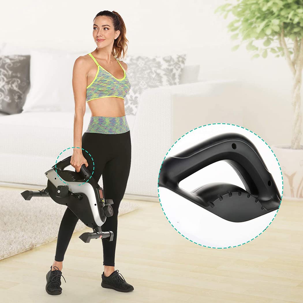 Mini rower treningowy, steppery fitness Wyświetlacz LCD Podwójny pedał 8 poziomów Magnetyczny trener oporności Przenośny sprzęt treningowy do nóg