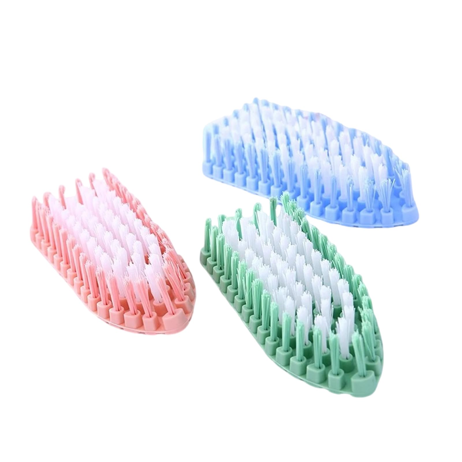 3Pcs Multi Angled Bendable Soft Bristles Scrub Brush for Hard to Reach Area Random Color Comfortable Grip Tool Home Tool