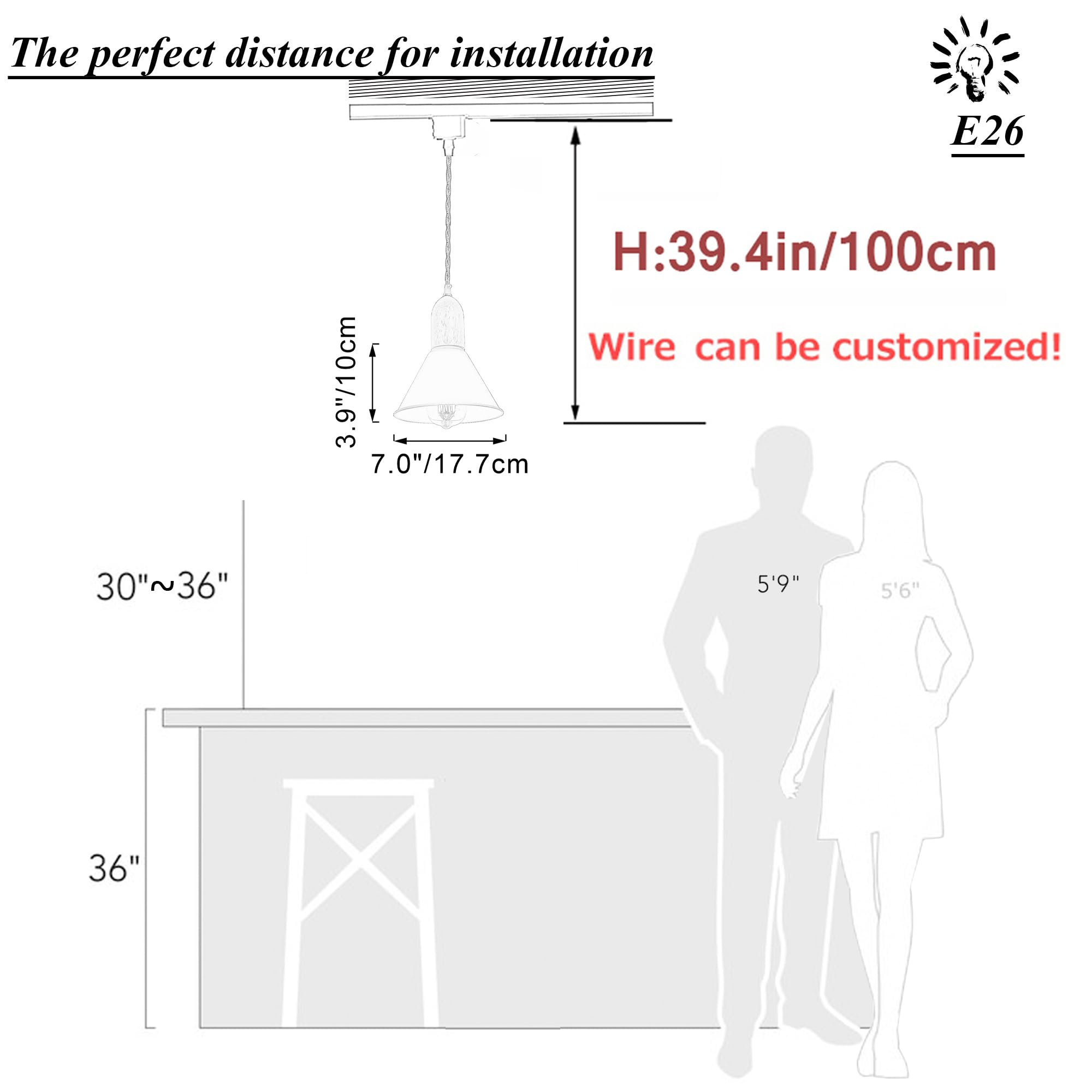 Kiven H-Type Track Lighting, 1-Light Modern Halo Track Pendant Light Iron  Shade Pedant Adjustable Length Bedroom Kitchen Island Home Lighting  B11df385 Cbe8 495e 936e B6dd4ec7d117.708d2b1108aa63e804c4b2871cc05ea1, image size:2000x2000