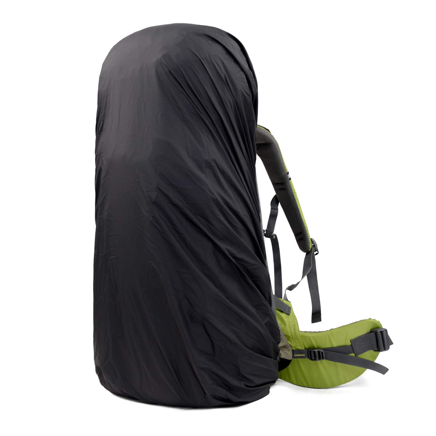 Wind Tour Outdoor 60L Mochila ligera Ripstop impermeable Trekking Bolsa Durable Sport Daypack con cubierta de lluvia para escalada senderismo ciclismo alpinismo (verde)