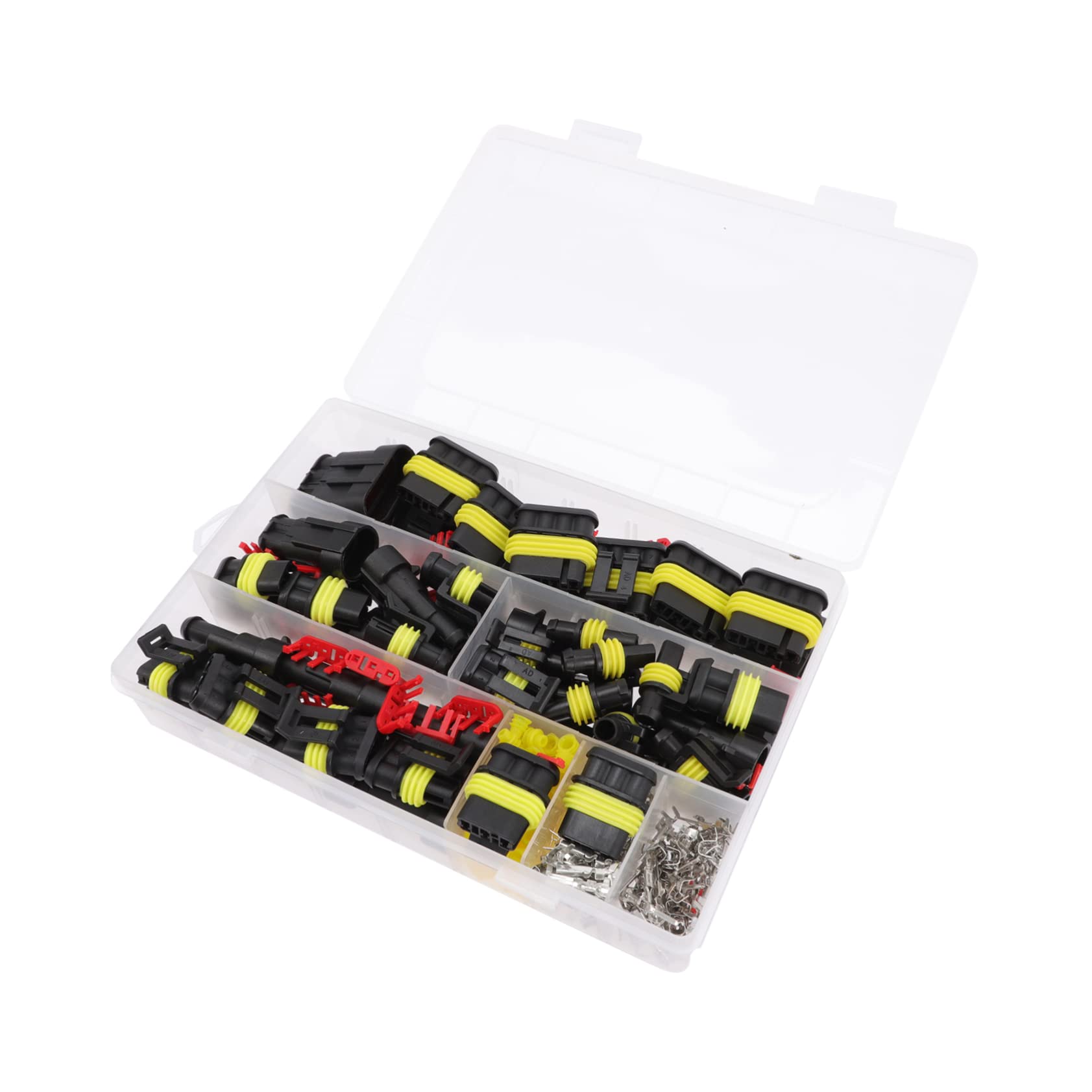 Amosfun 2 Juegos Kit de Conectores Eléctricos para Automóviles Conectores Impermeables para Cables de Moto Camión y Barco Instalación y Material Resistente al Agua