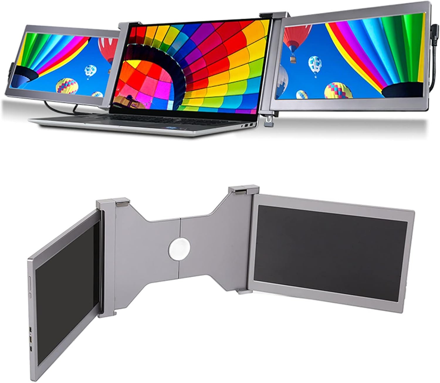 Portable Monitor for Laptop, 13.3 Inch HD IPS Dual Monitor Screen