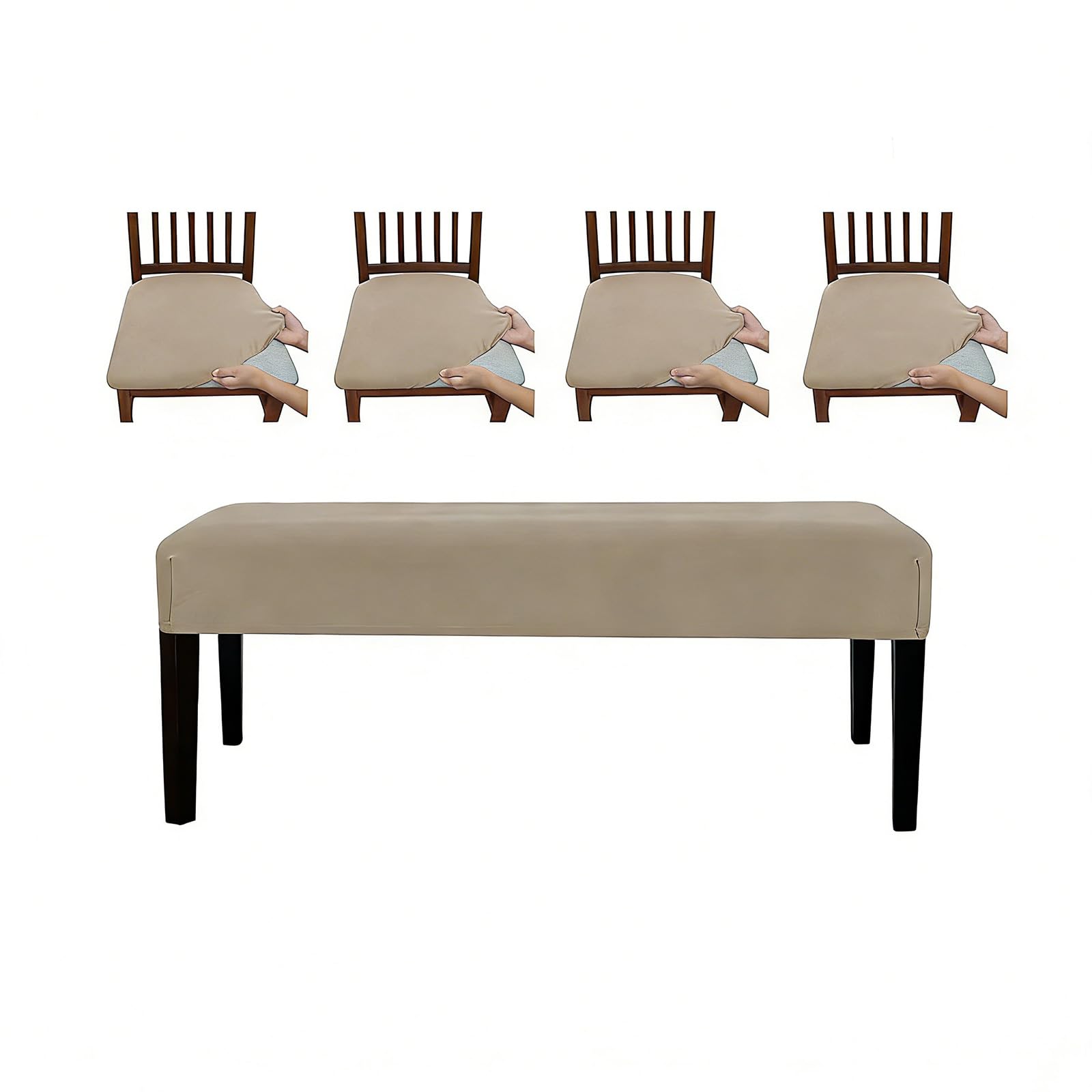 Tsophreniq Benches Cover Waterproof with Elastic Rope for Secure Attachment Multiple Color Addition Seat Cover