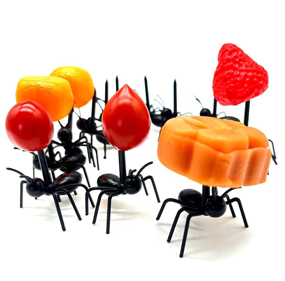 Cute Ant Toothpick Fruit Dessert Fork Ant Mini Cake Dinner Fork Party Decoration Fruit Dessert Fork Can Be Reused — Amazon image 4