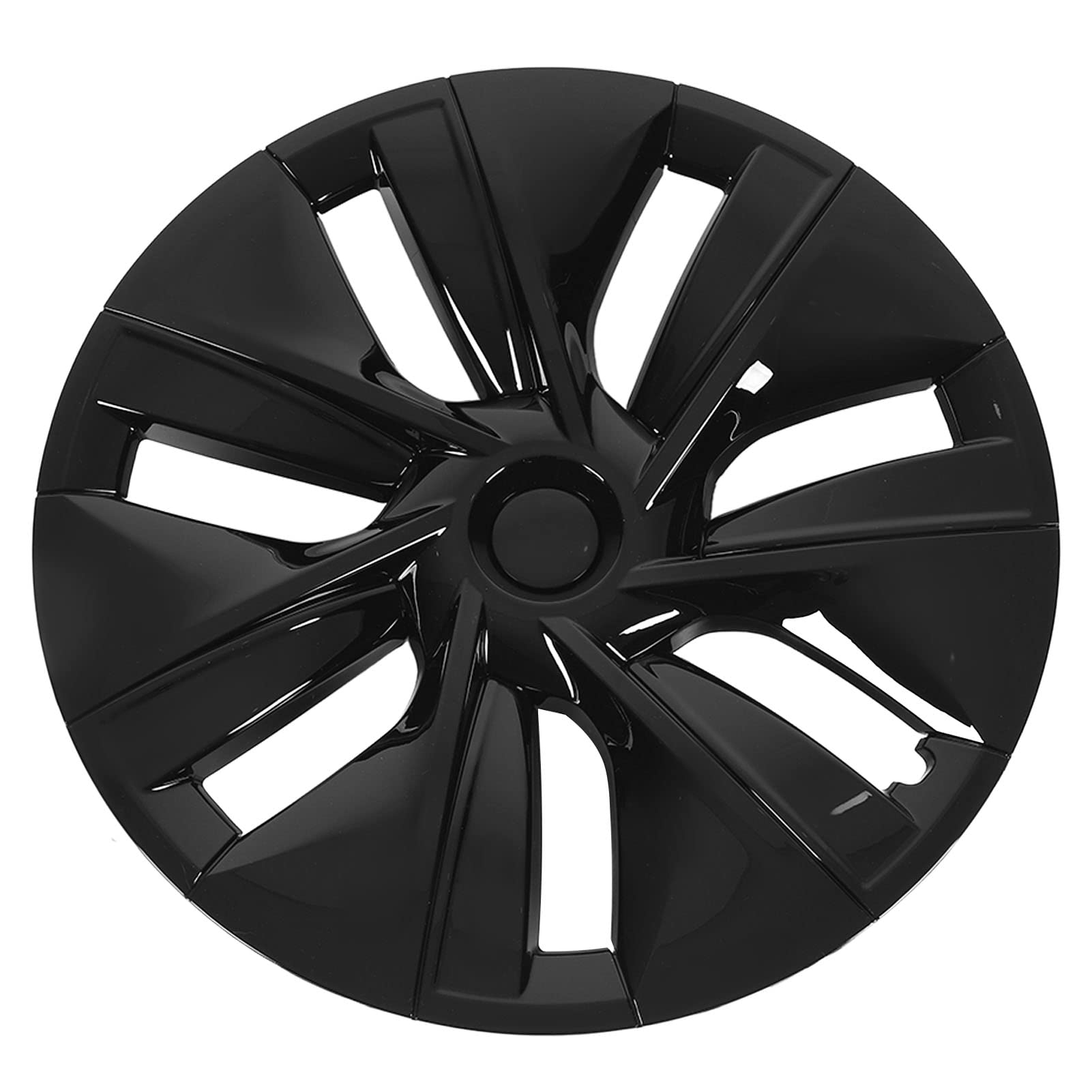 Set 4 Coprimozzi Neri Opachi Per Tesla Model Y 2020-2023 | Cerchi 19 Pollici | Accessori Esterni In ABS - 3