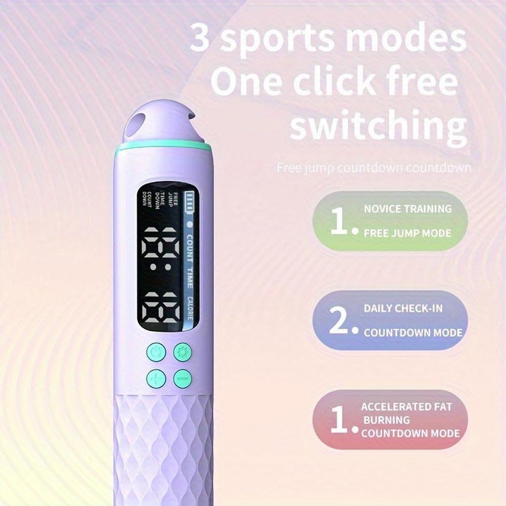 Corde à Sauter électronique Rechargeable par USB, Compteur de Tension réglable, enregistreur de mémoire, entraînement de Force et de Fitness