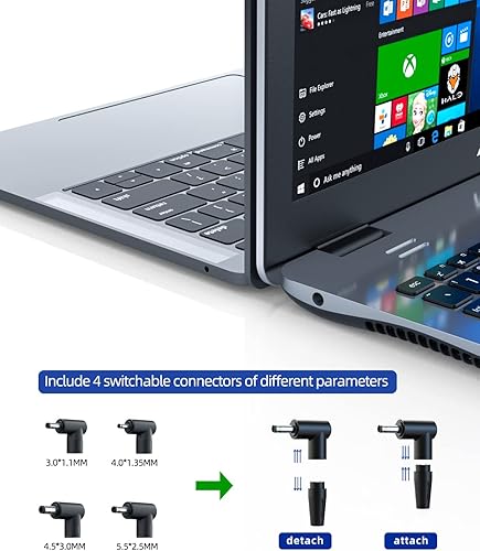 Miniatura 2 de Nicpower Cargador apto para portátiles Asus Vivobook, Zenbook y más, (seguridad certificada por UL), con indicador de carga, enchufe plegable