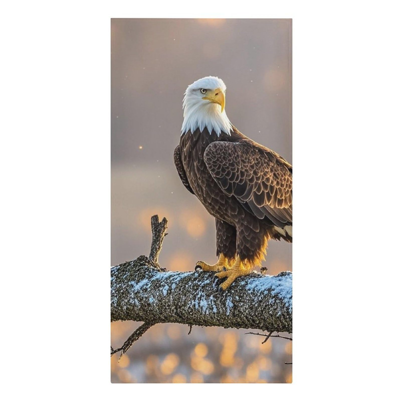 QMNLKH Golden Sunset Bald Eagle Beach Towel for Women, Large Microfiber Pool Towel for Men, Absorbent Swim Towels for Home, Lightweight Bath Towels for Camping, Yoga, 30.3"x61.4"