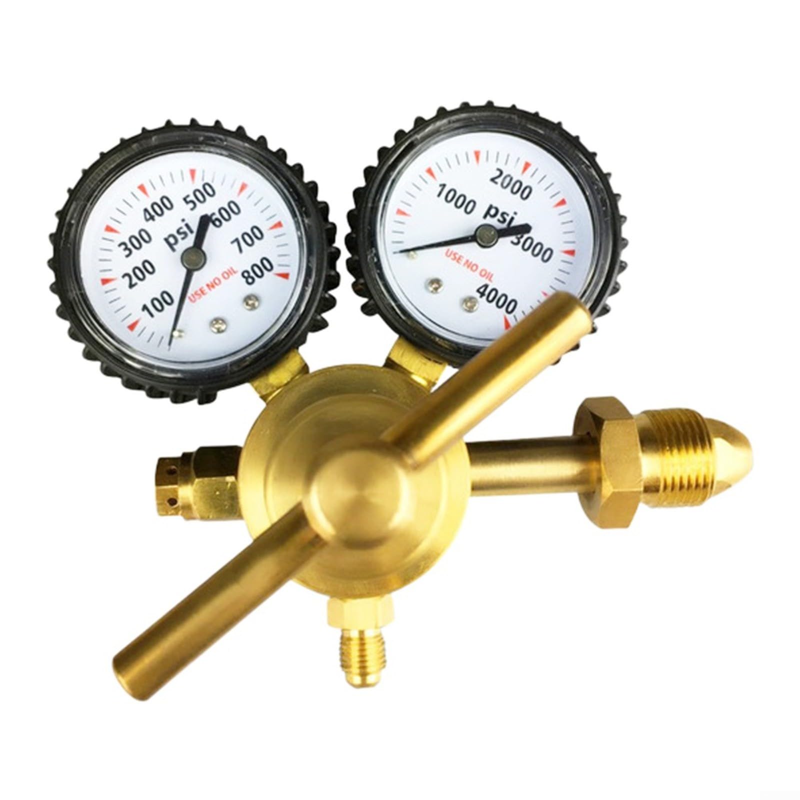 Régulateur de pression d'azote en laiton G5/8 filetage extérieur, réducteur de pression avec manomètre 1-200 bar, pour l'industrie et le laboratoire, contrôle précis du gaz