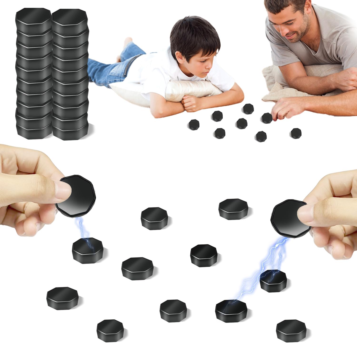Magnetic Chess Game, Fun Strategy Game for Kids and Adults with 20 Magnetic Pieces and Storage, Bag Portable Family Board Games, Magnet Game for Home Picnic Camping 2 Players Fun