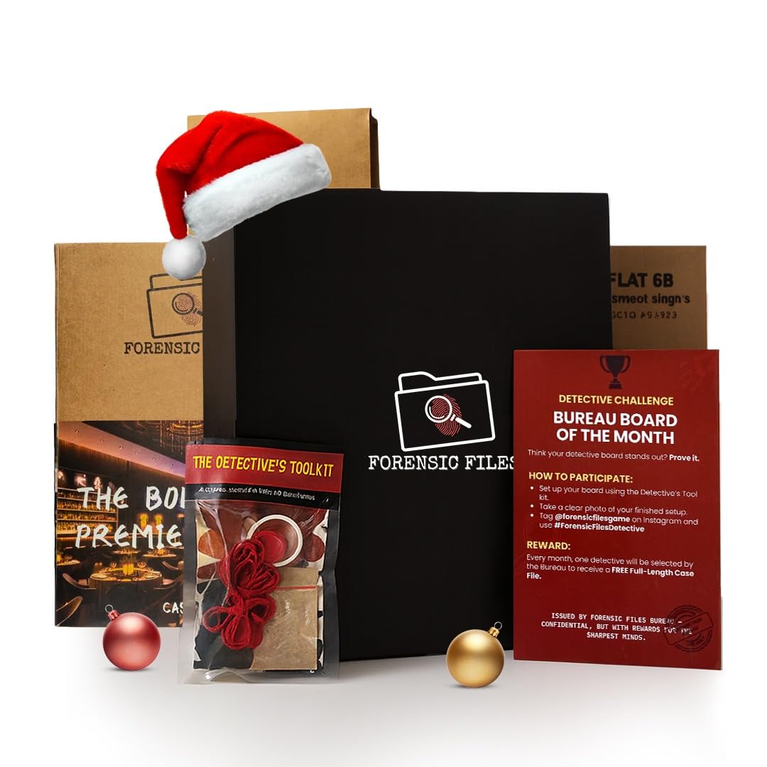 Forensic Files Detective Gift Box Premium Crime-Solving Bollywood Premiere | Detective Toolkit + Surprise Free Case File | Gift for Couples, Friends & Teens | Indian Murder Mystery Game
