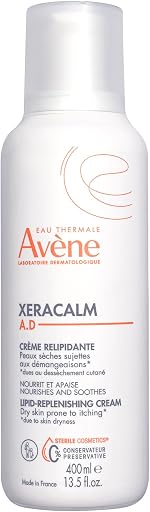Avène XeraCalm A.D Lipid-Replenishing Cream, Atopic Dermatitis, Eczema-Prone, No Preservatives, Fragrance-Free, Pump, 13.5 Oz