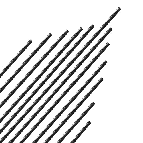 Miniatura 1 de Paquete de 12 barras redondas de plástico negro, 14 de pulgada de diámetro, 12 pulgadas de longitud (POM) barras de polioximetileno, grado de