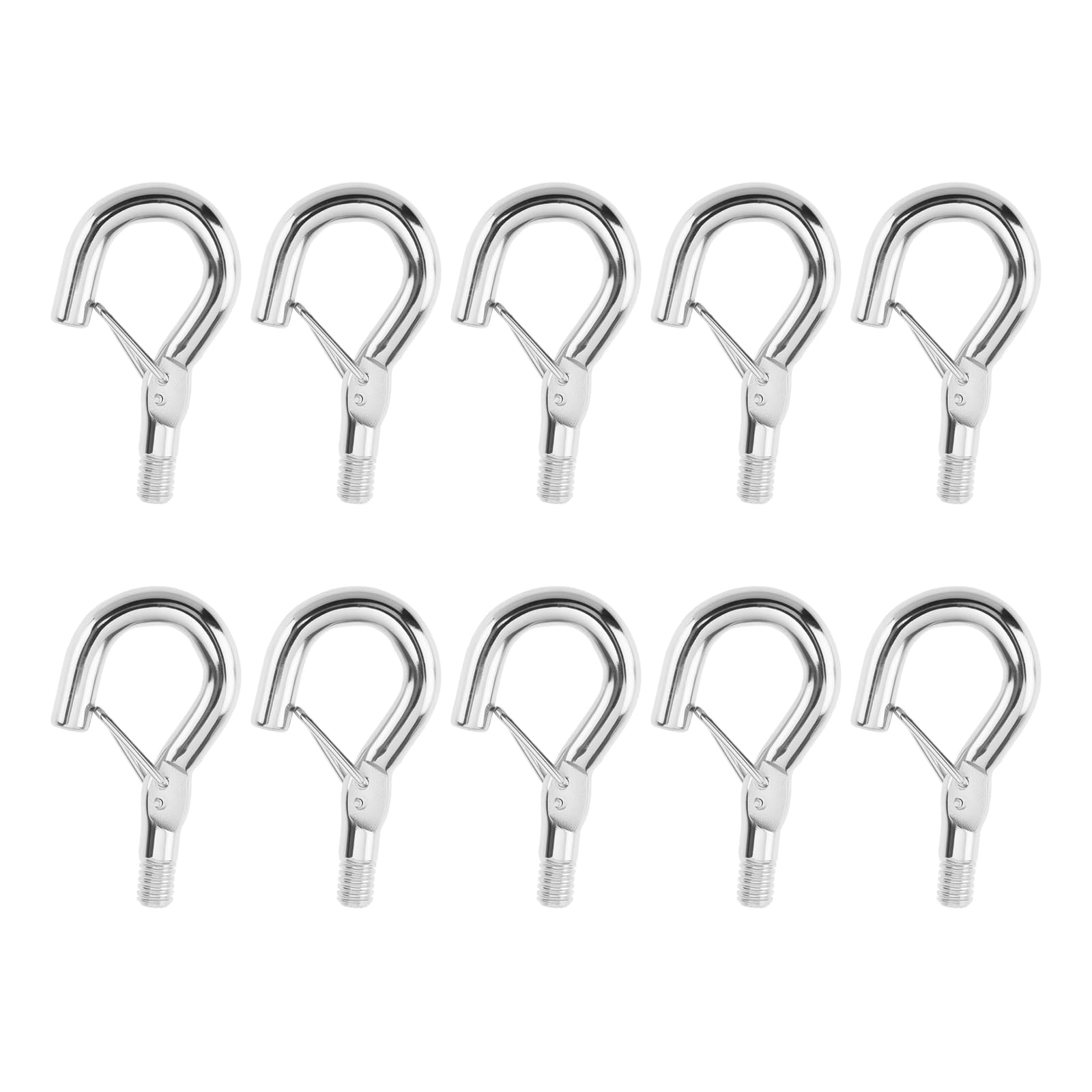 eMagTech 10pcs M4 Screw Hanging Hook with Spring Buckle Eye Hook for Most Coupling Components with Metric Internal Threads