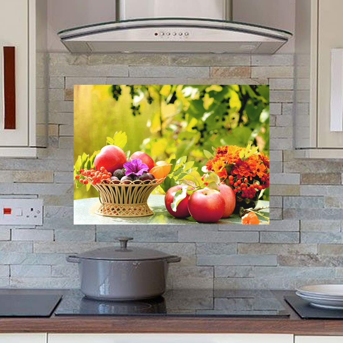 Rangoli Vinyl Wall Sticker, Multicolour (Model Number: Kitchen Wall Sticker 09) 2