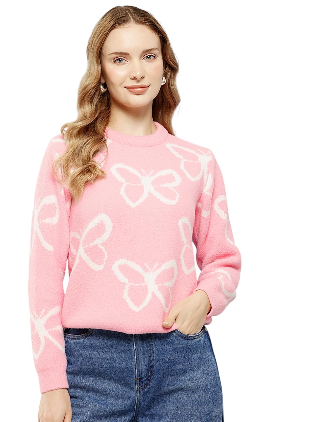 Aarika Women Winter Wear Sea Green Colour Woolen Butterfly Sweater Aarika Women Winter Wear Sea Green Colour Woolen Butterfly Sweater