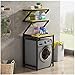BOCbco 3-Stöckiges Frontlader-Waschgestell, Platzsparendes Toilettenregal Für Die Aufbewahrung Von Oben, Für Zuhause, Badezimmer, Balkon, Toilettenregal/D/70.9 * 23.6 * 27.6In