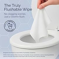Vista 2 de Hoppi Flushable Baby Wipes, 99% Water Hypoallergenic for Sensitive Skin, Plant-Based, Fragrance-Free, Sewer & Septic Safe, Silky Flush Toddler Potty