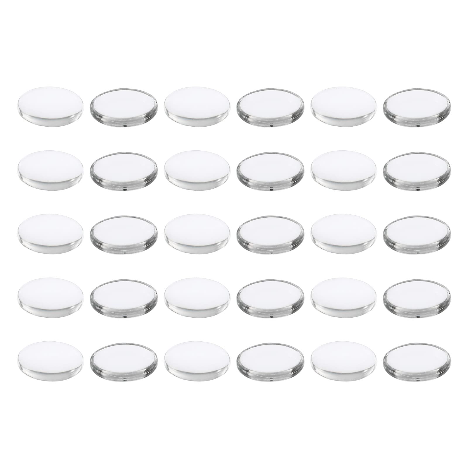 PATIKIL Transparent Glass Cabochons, 100Pcs 18x13mm Oval Glass Dome Tiles for Photo Pendant Jewelry Making Clear
