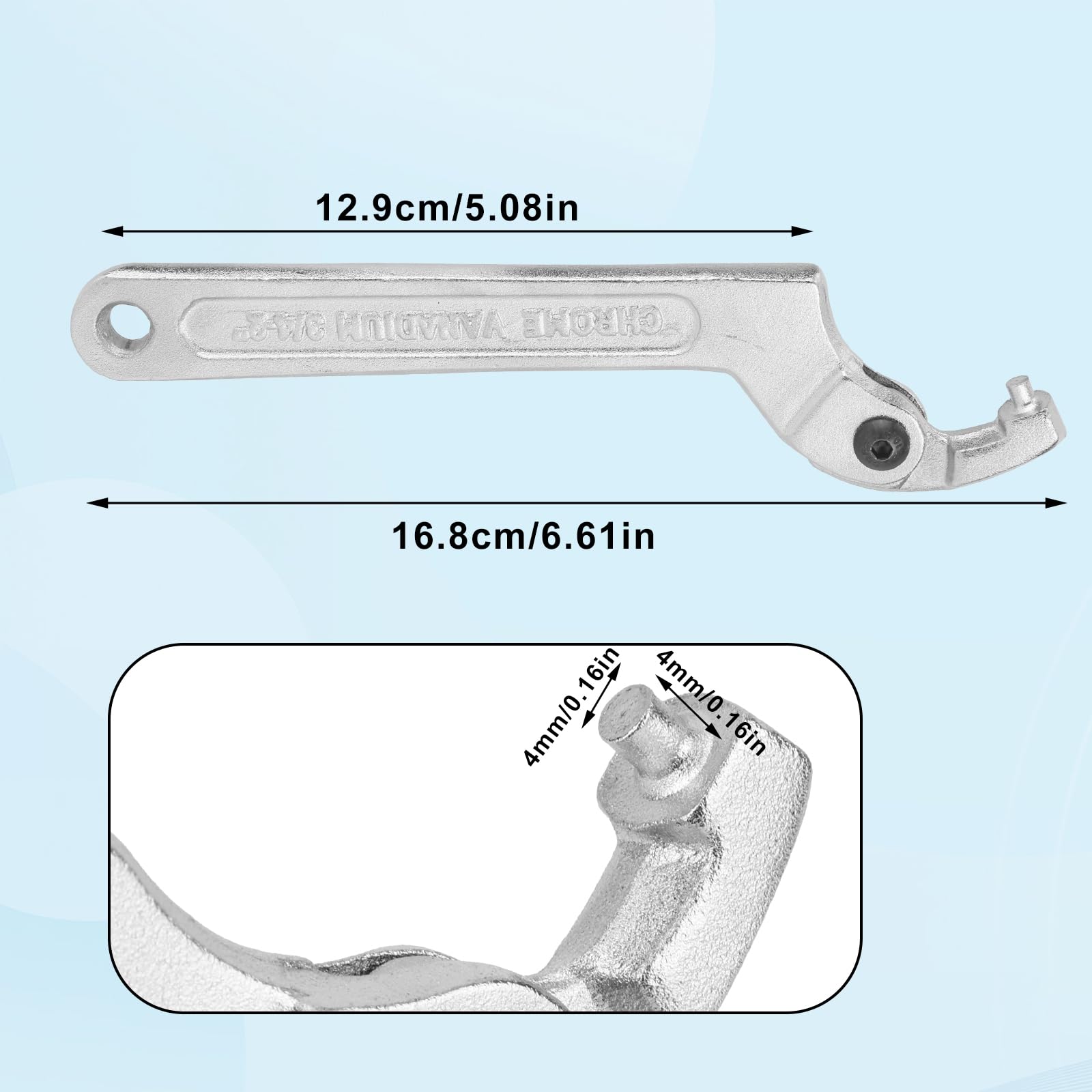 BOXOB Adjustable C Spanner Hook Wrench Tool - Image 2
