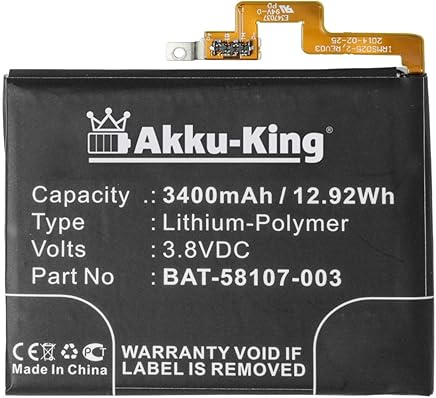 Akku-King Bater?a como Blackberry BAT-58107-003 - Li-Polymer 3400mAh - para Blackberry Passport, Passport 4G, Windermere, SQW100-1, SQW100-3, Q30 Akku-King Bater?a como Blackberry BAT-58107-003 - Li-Polymer 3400mAh - para Blackberry Passport, Passport 4G, Windermere, SQW100-1, SQW100-3, Q30