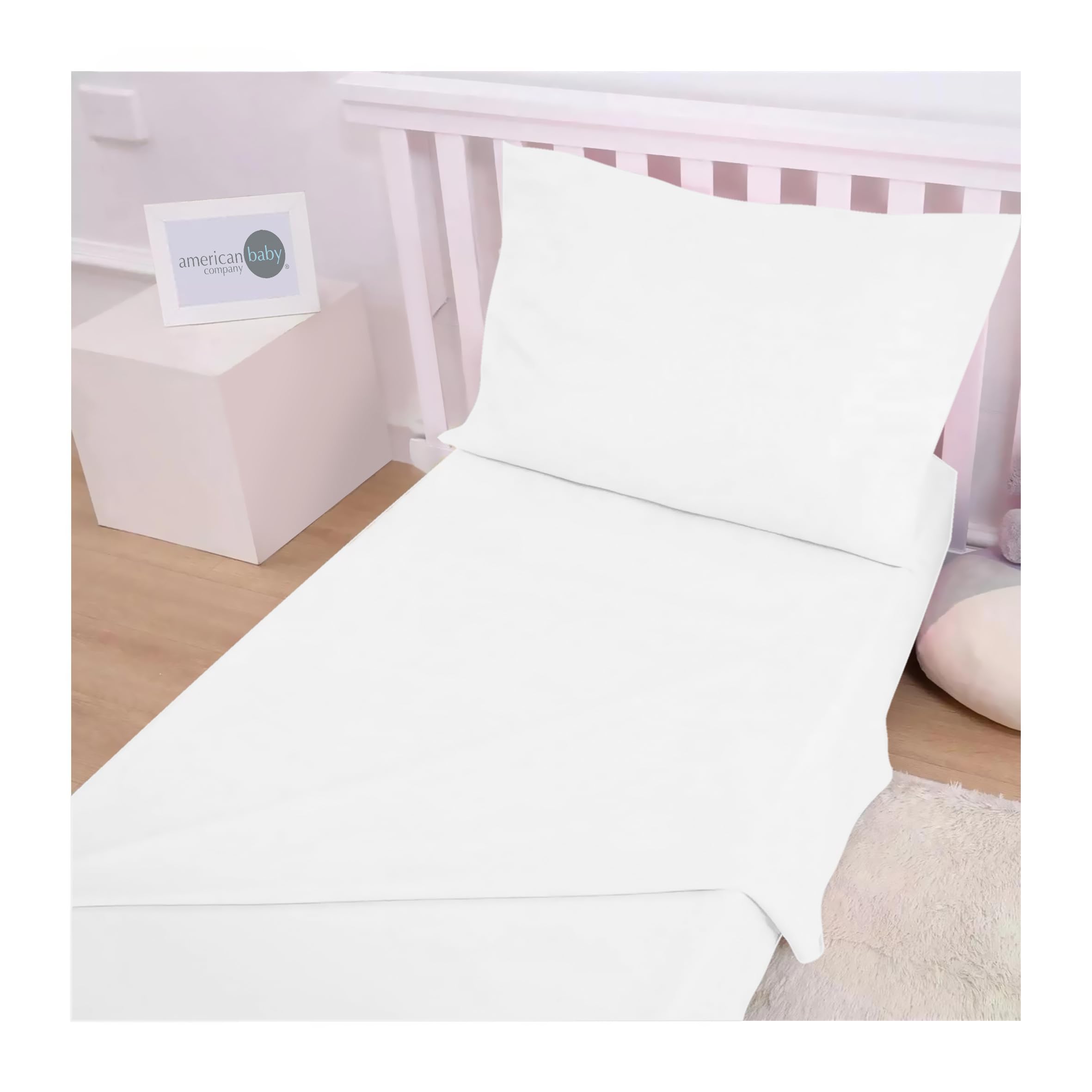 American Baby Company Juego de sábanas de algodón 100% Natural, Suave, Transpirable, para niños y niñas