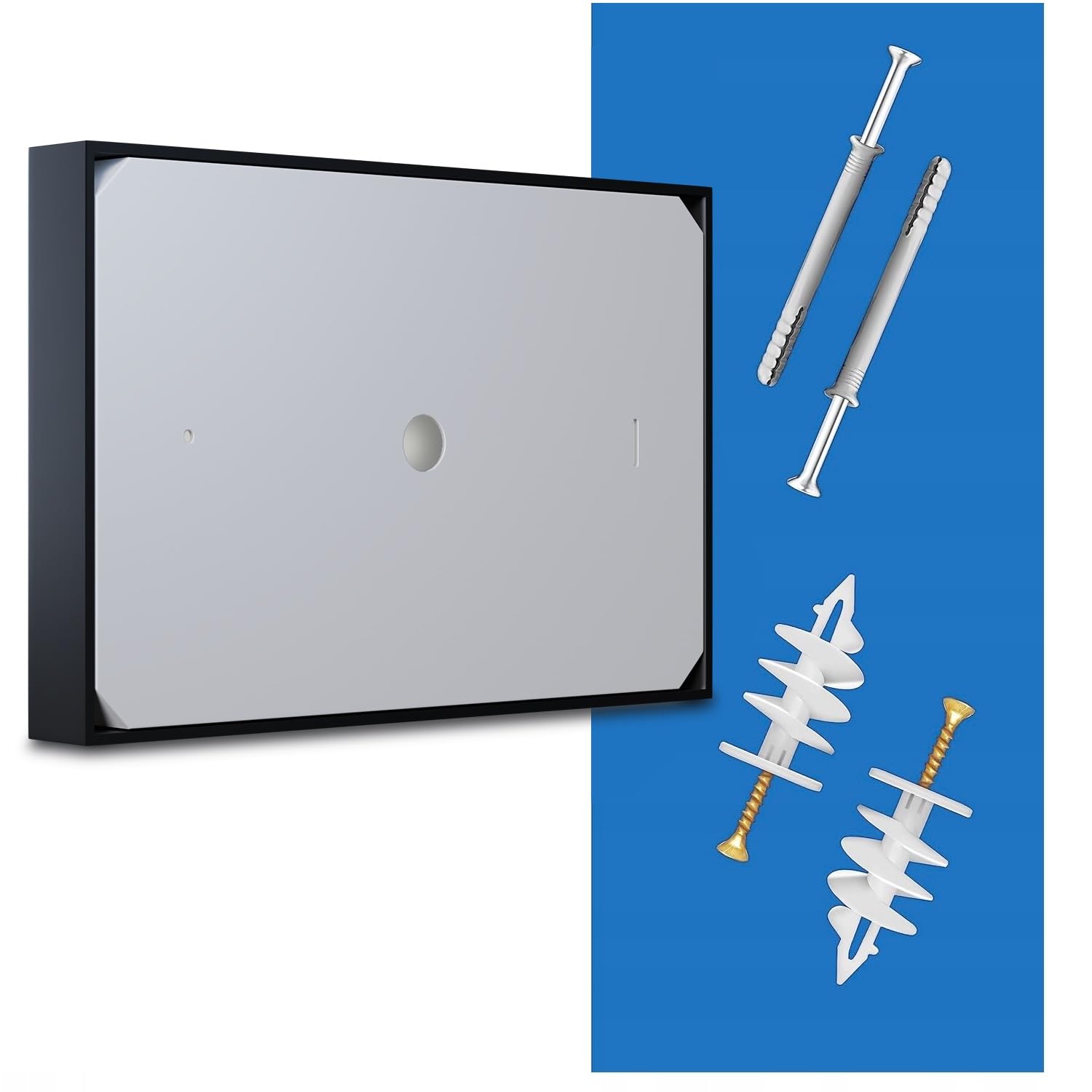 LED Hausnummer Schild – 230V Anschluss – Anthrazit 33x22 cm – Aluminium + Plexiglas – Wetterfest, personalisierbar, modernes Design für Außenbereich, klare Sichtbarkeit bei Nacht