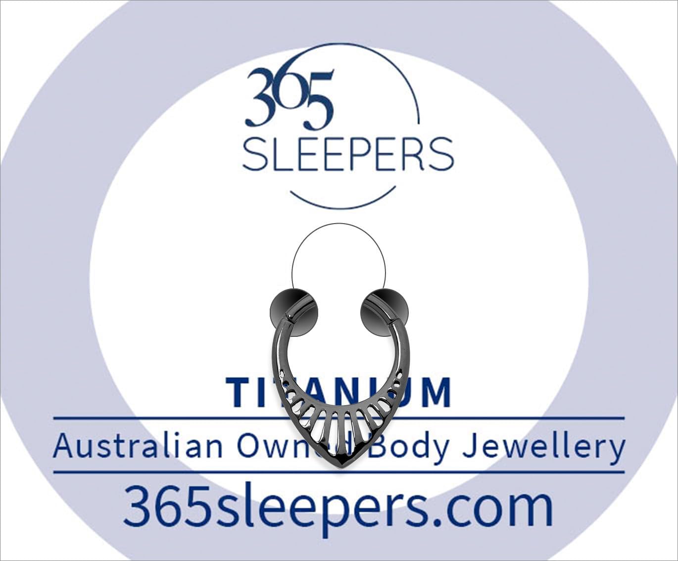 365 Sleepers Titanium Implant Grade 16G Tear Drop Septum Jewelry Hinged Segment Ring Body Piercing Hoop Lip Rings Helix Cartilage Rook Sleeper Earrings 8mm – 10mm