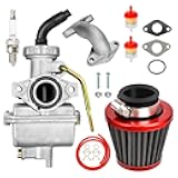 FVRITO PZ20 Carburetor Kit for Tao tao Coolster 125cc 110cc 90cc 70cc 50cc Kazuma Baja Chinese ATV Quad 4 Wheeler SunL NST Roketa Loncin Lifan XR80 CRF70 4 Stroke Go Kart Pit Dirt Bike Parts