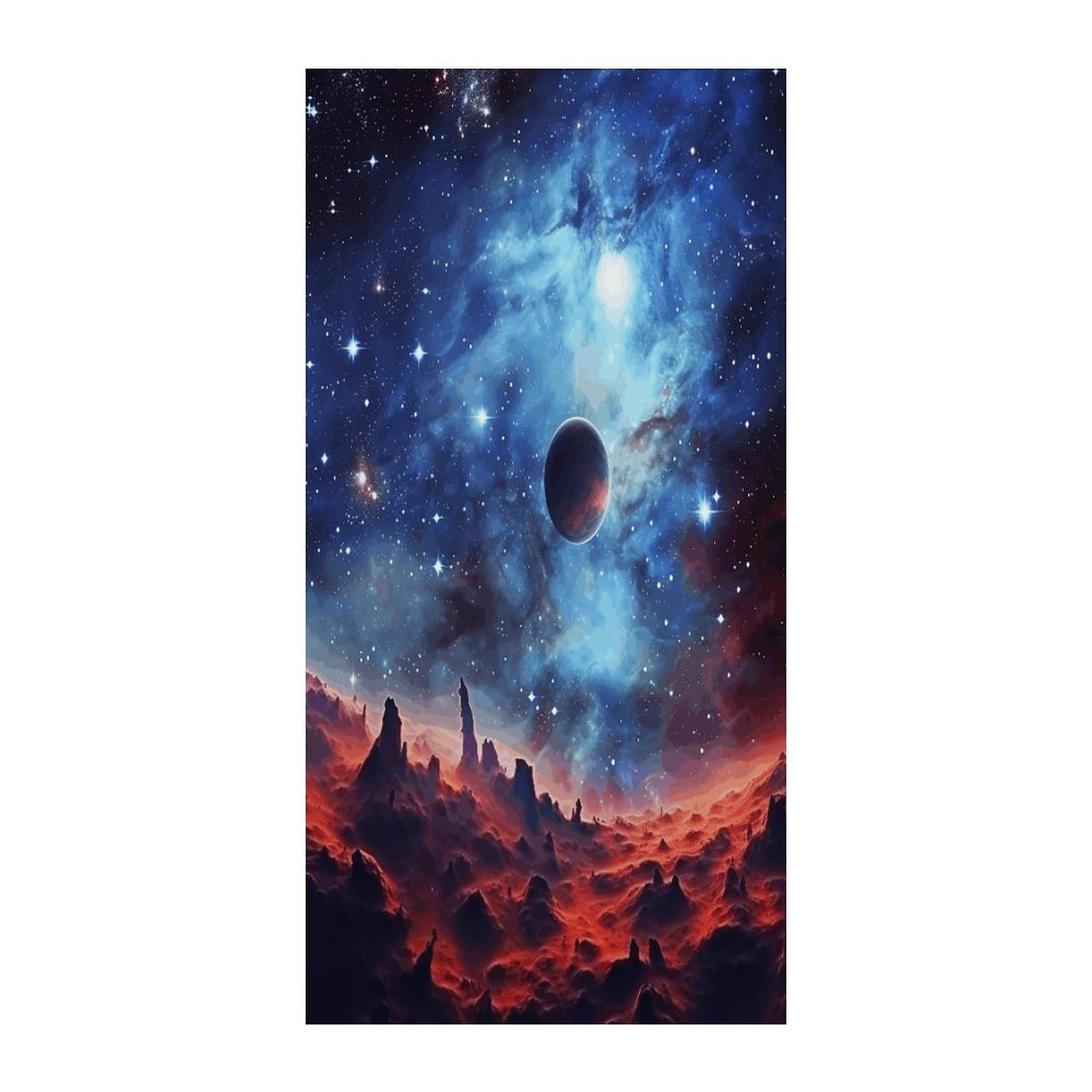 Fekiloot Style Galaxy Space Door Curtain Room Divider Curtains