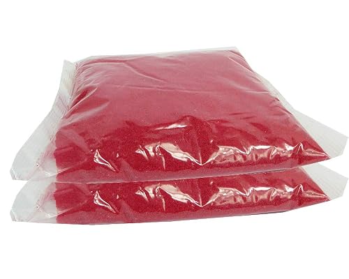 Ghisi Walter - Arena de colores, decoración fina, 0,4-0,7 mm, 2 kg, color rojo amor
