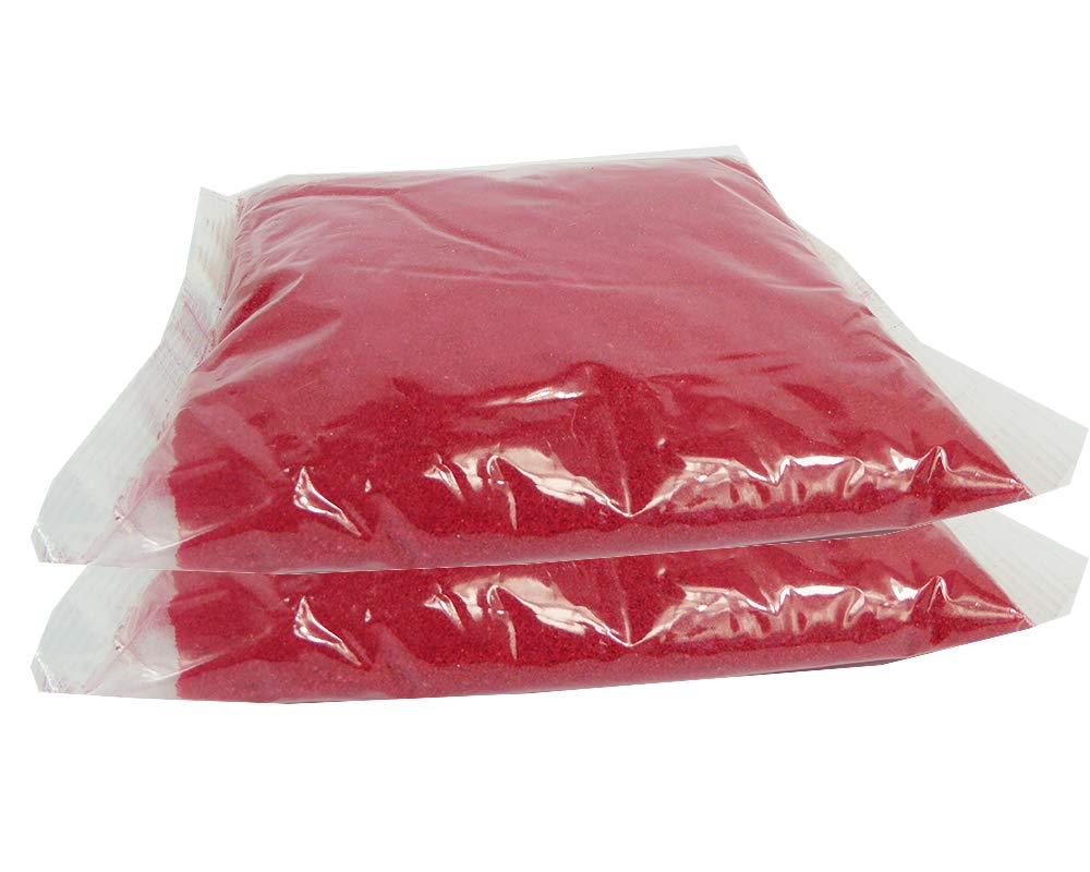 Sabbia Colorata Decorazione Sottile 0,4-0,7 mm 2 kg (Rosso Amore)