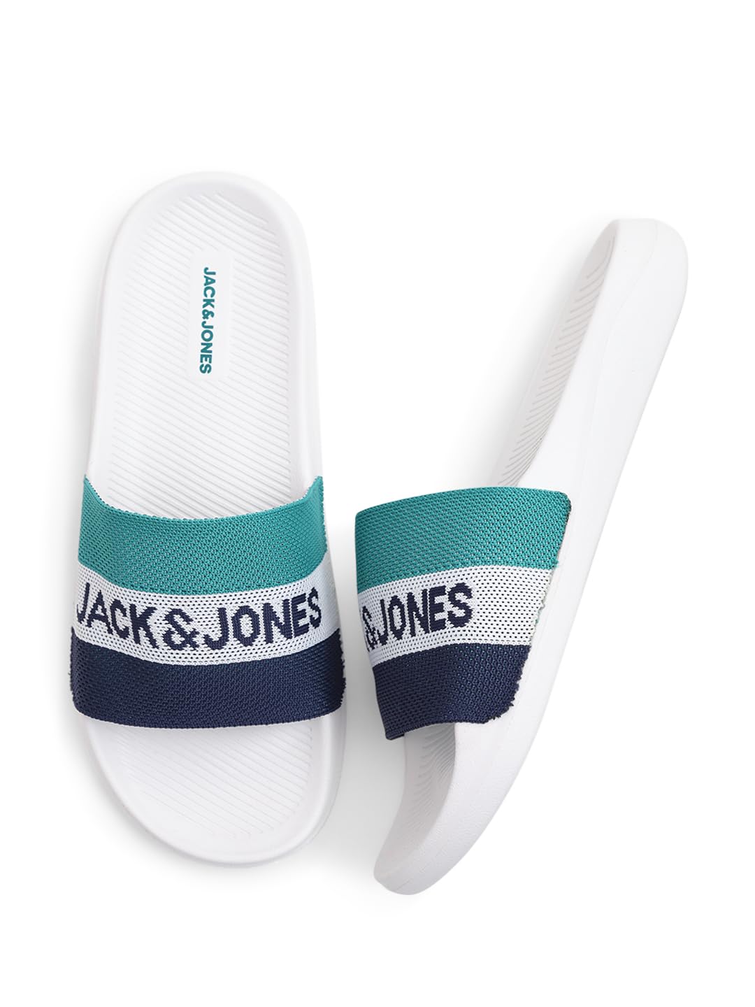 Jack & Jones White Logo Print Pool Sliders (B0DCVGW44W) Amazon Price History, Amazon Price Tracker