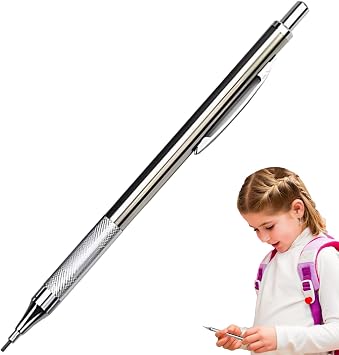 Mechanical Pencil Metal Stainless Steel Writing Drafting Pen