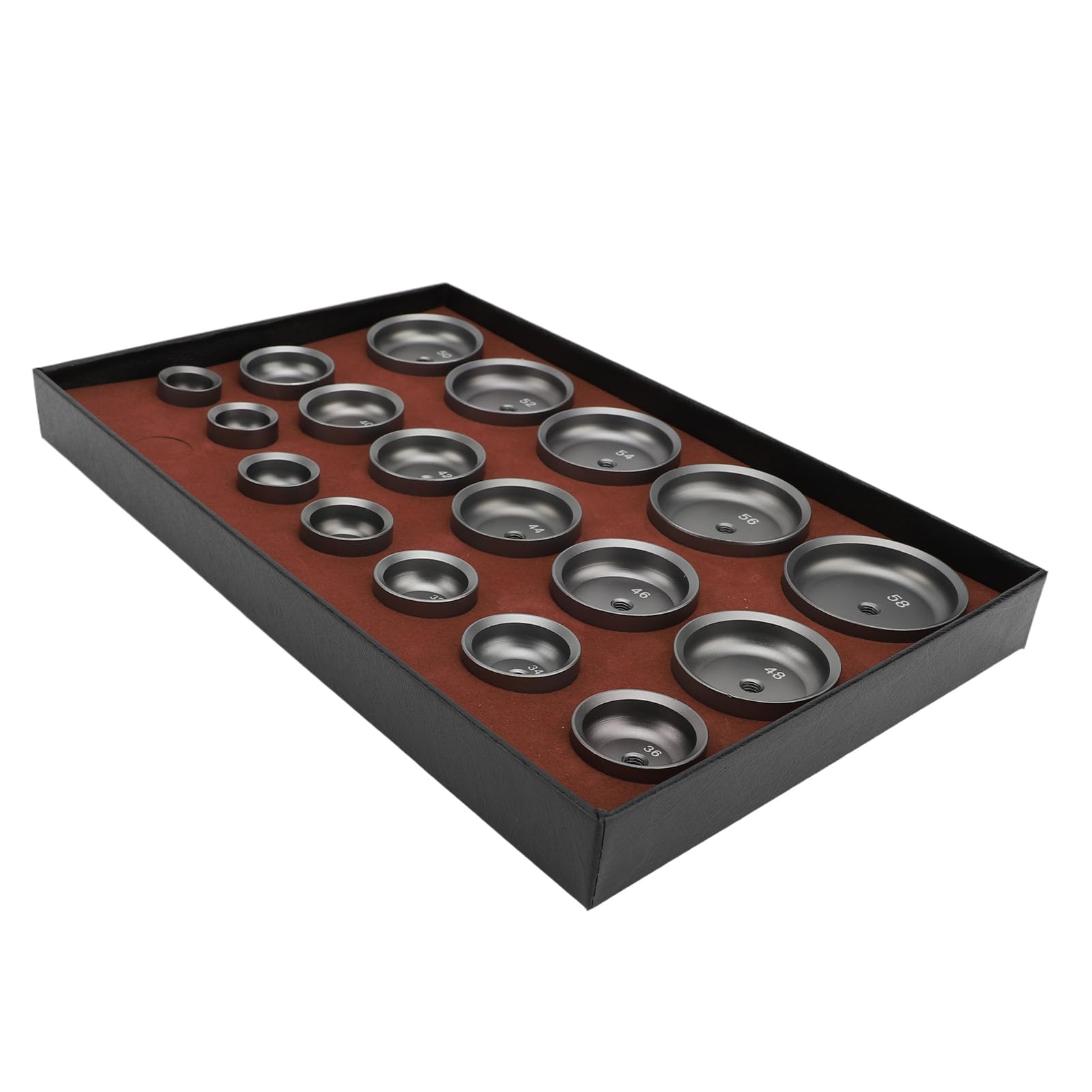 Generic 18 szt. Zestaw Pras do Zegarków Solidne Metalowe Narzędzia dla Zegarmistrzów i Hobbystów 24 Mm do 58 Mm