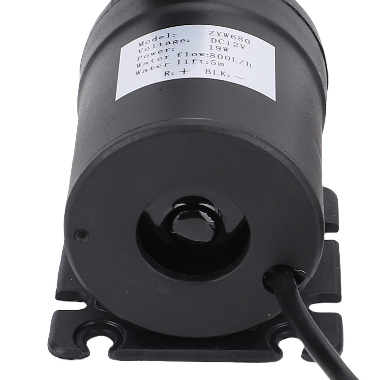 Generic Pompa Dell'acqua con Motore Senza Spazzole DC 12V, Alta Pressione, Silenziosa, 800 L/h, Sollevamento 5 M, per Piscina Solare e Laghetto