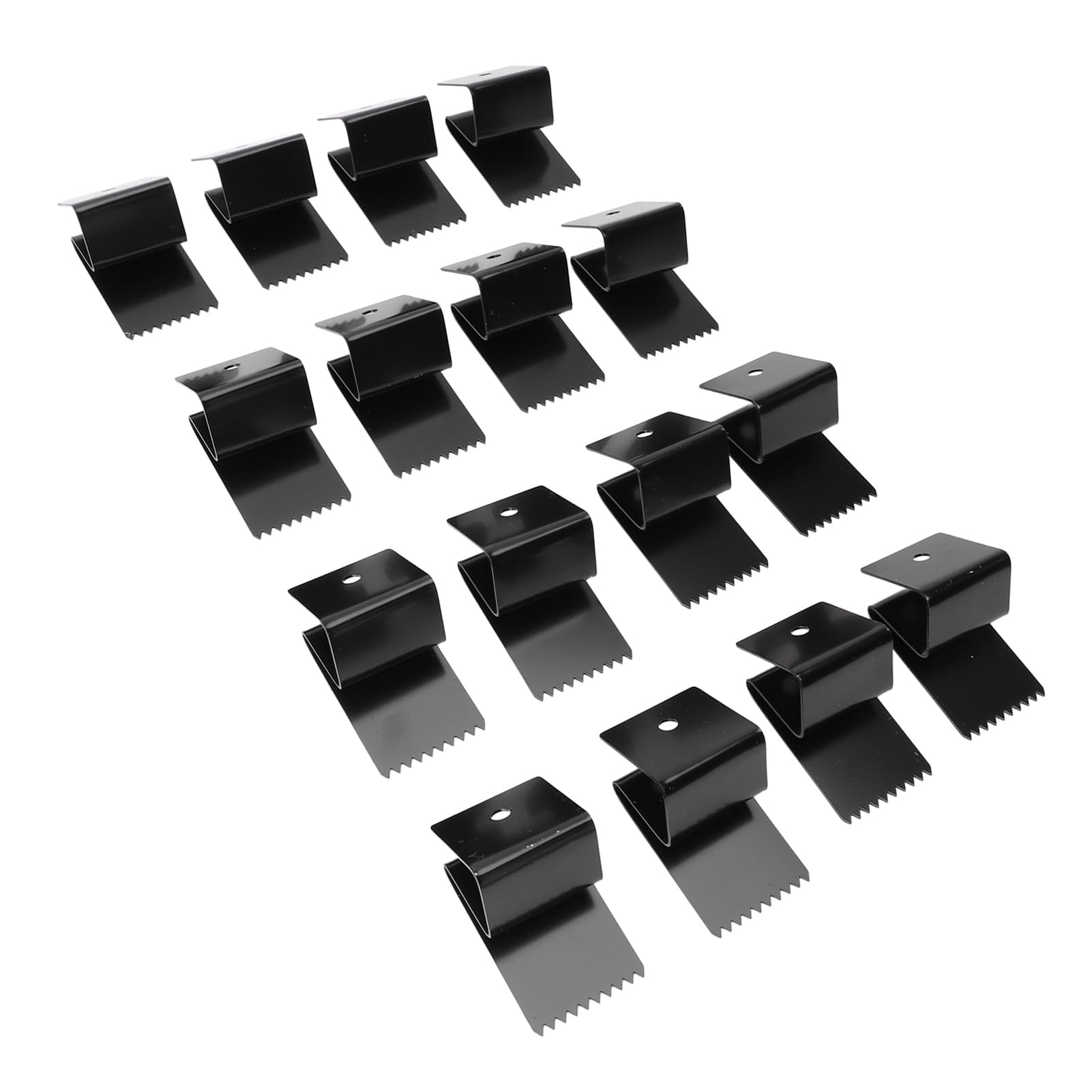 Hurricane Clips 16PCS Hurricane Window Clips Fit 1/2 Inch Thick Plywood Stainless Steel Reusable Hurricane Board Up Clip Shutter Hardware for Window Guard (Black)