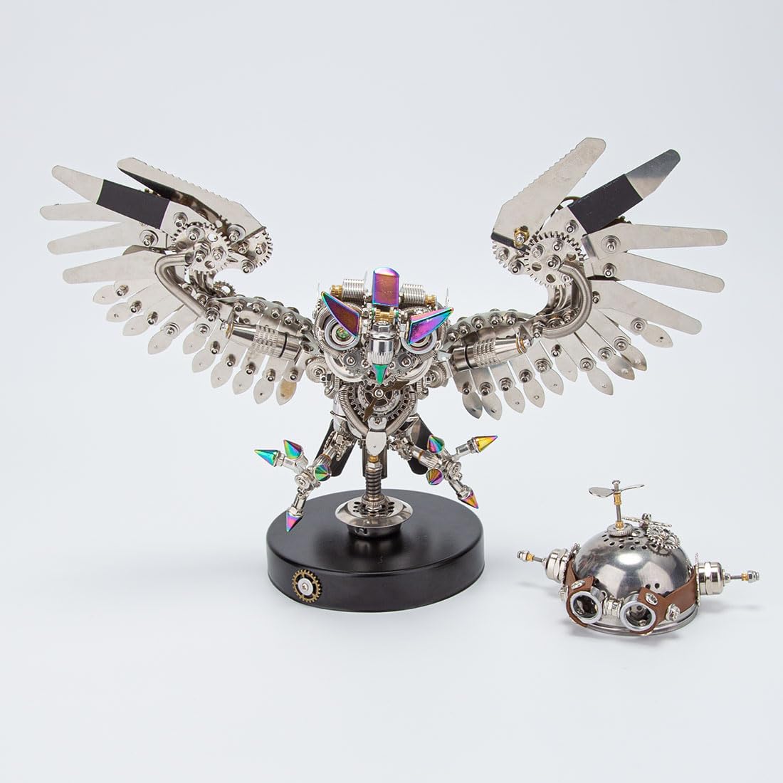 Puzzle de metal 3D búho maqueta para adultos, rompecabezas de metal steampunk animal, búho de metal 2024 calendario de adviento decoración creativa adornos de regalo - 700 piezas