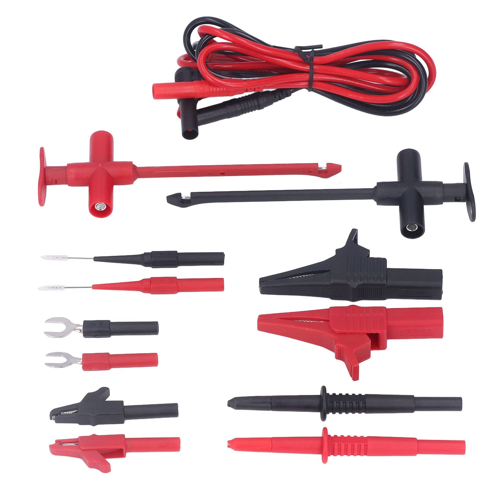 Respicefinem Multimeter Test Leads Kit Brass PVC PA Materials Ideal for Industry Electronic Testing with 30VAC 60VDC Maximum 19A Electrical Performance