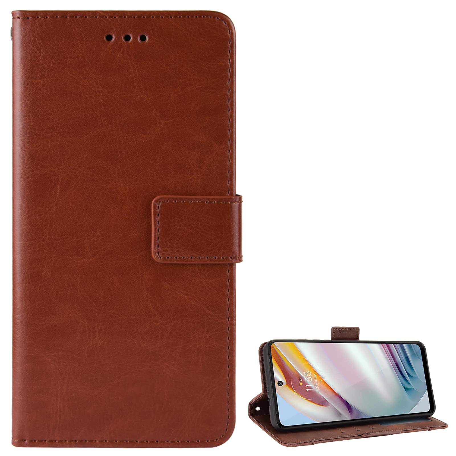 Cover per Blackview A100, Custodia Portafoglio Pelle Sintetica con TPU, Supporto Stand, Slot per Schede e Protezione Integrale Adatto per Blackview A100 Cellulare, Rosso