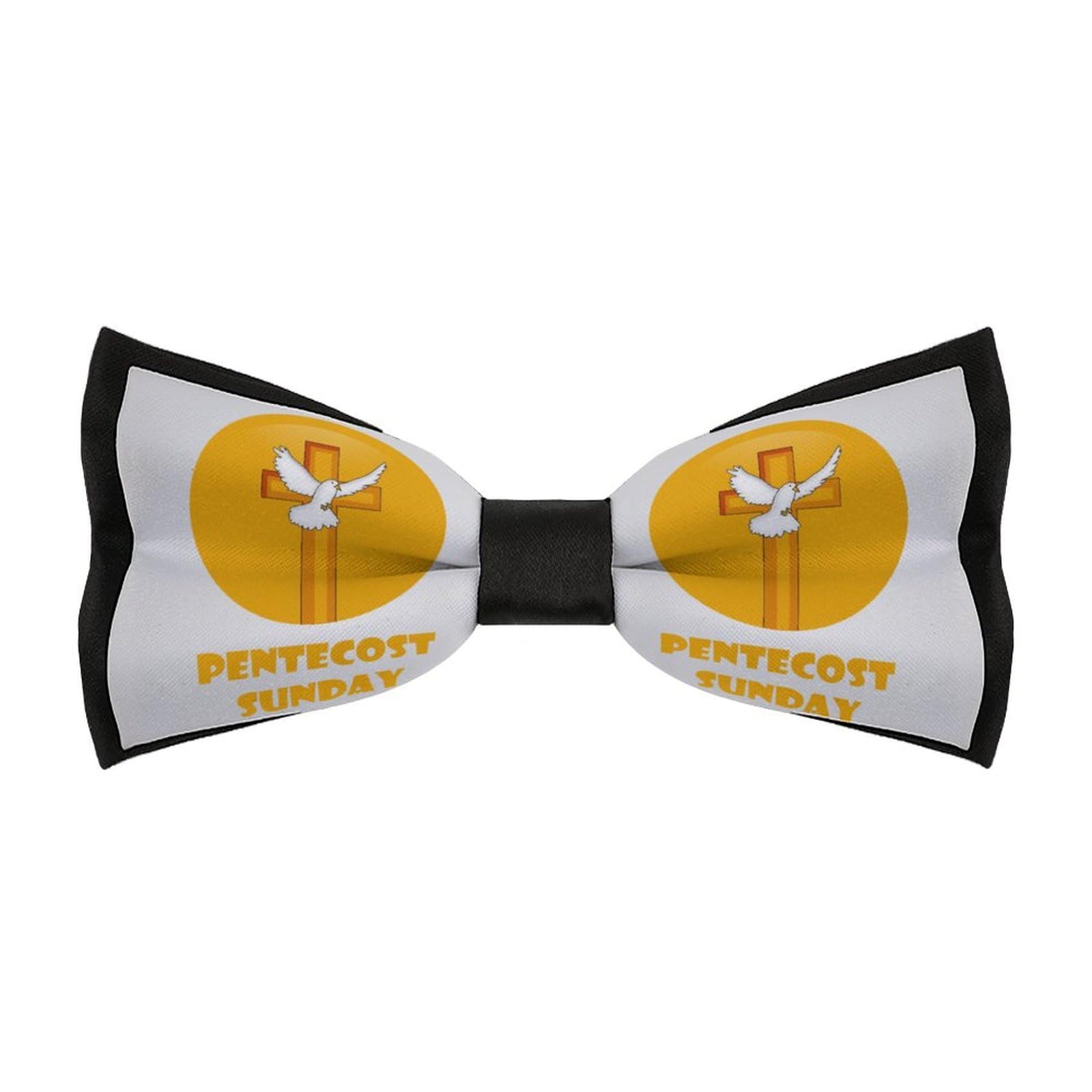 JYYAU Pentecost Sunday Christian Holiday Bow Tie Adjustable Necktie For Men Business Fashion Pre-tied Tie Neckwear Novelty Accessory For Weddings Party Festival