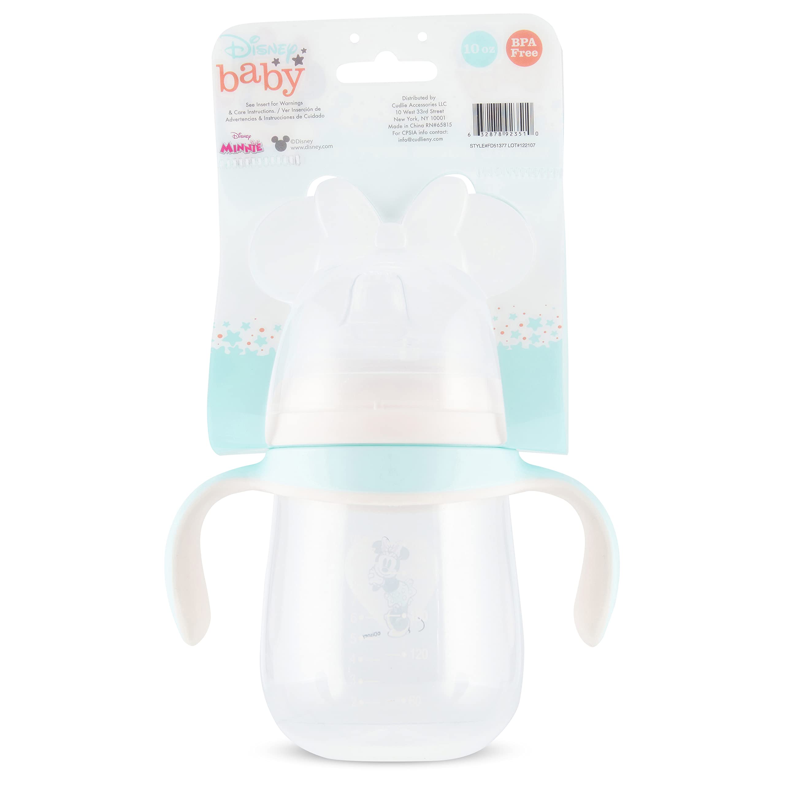 Disney Sippy Cups for Toddlers, Learner Sippy Cups for Kids with Pacifier, BPA-Free Trainer Cup with Handles, Leak-Proof Minnie Mouse and Mickey Mouse Sippy Cups, Perfect Unisex Gift for Children