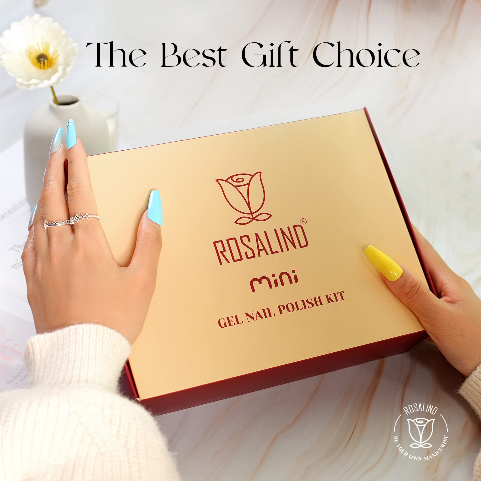 ROSALIND Vernis Semi Permanent 38 Pcs, 35 Couleurs + 1 Base ＋1 Top Coat Brillant ＋1 Top Coat Matte, Lot Vernis Gel Semi Permanent Rose Noir Blanc UV LED Vernis à Ongles Gels