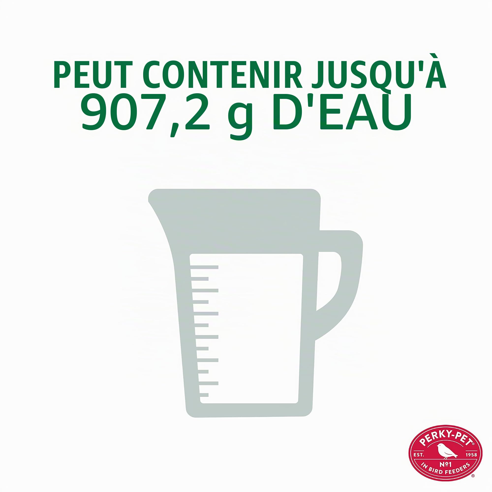 Perky-Pet Abreuvoir à oiseaux Bocal - Décoration en verre à suspendre dans le jardin - Facile à remplir - Capacité max. 1L d'eau #783