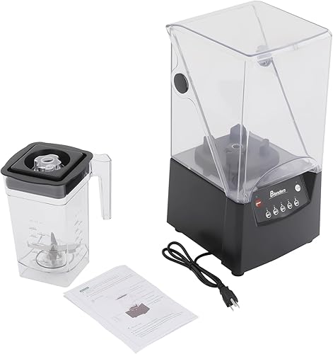 Miniatura 6 de Licuadora comercial silenciosa, licuadora profesional de encimera de 2600 vatios con jarra de 80 onzas y licuadoras autolimpiantes de alta velocidad