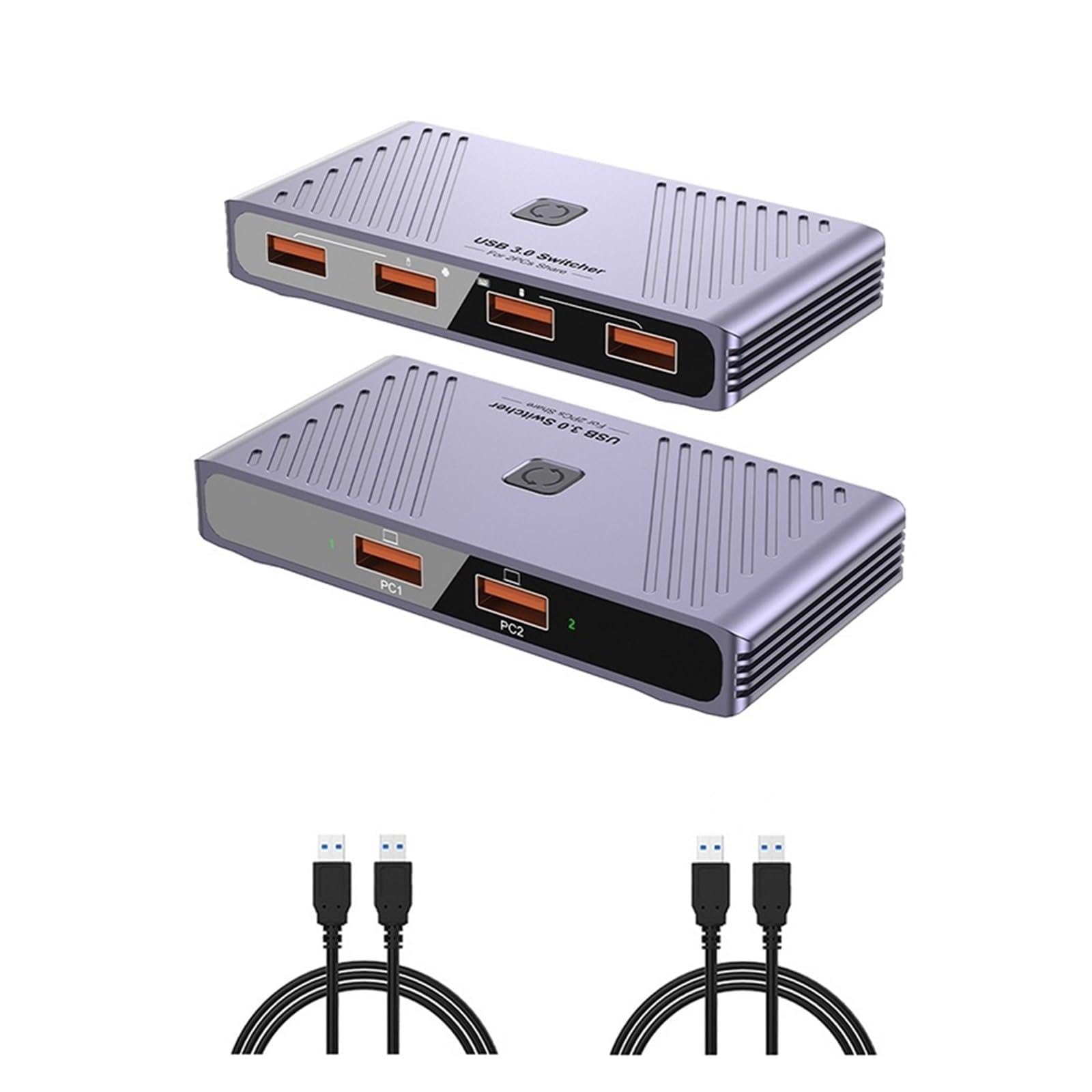 zoz03y0 usb3.0 kvm switch adapter 2 in 4 out usb switch kvm switcher on pc laptop for printer keyboard mouse u disk sharer controller(2 computers)