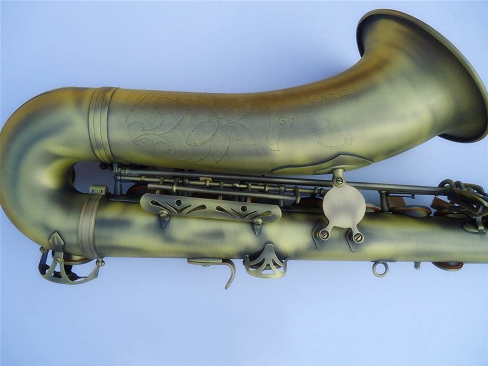 B Flat Sassofono Tenore Ottone Materiale Opaco Verde Antico Sassofono Prestazioni Professionali Sax Ottone